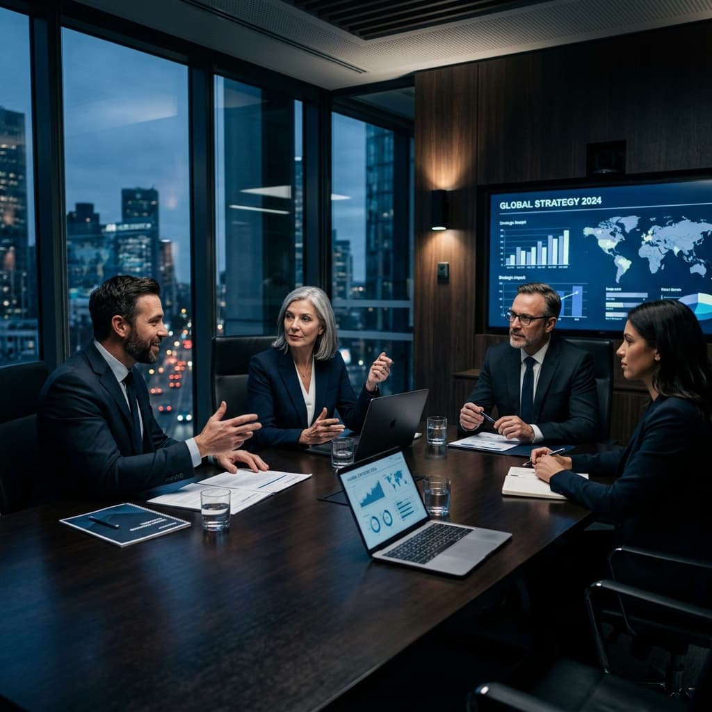 B2B Expert answering questions in corporate environment